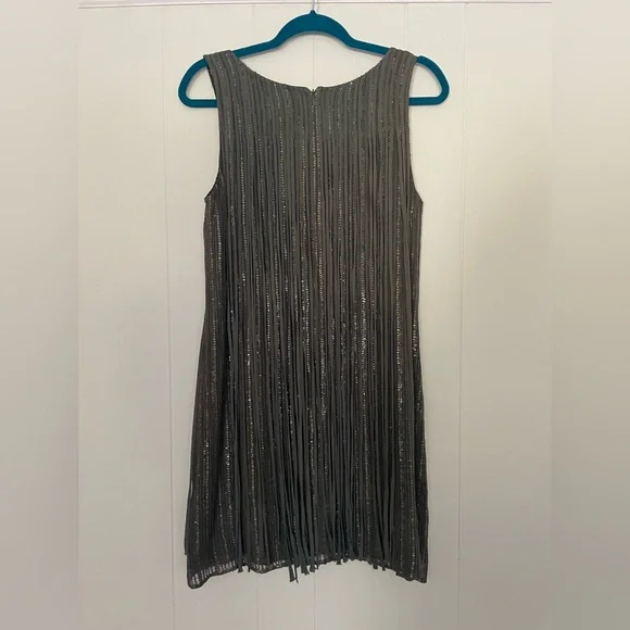 Parker Fringe & Sequin olive dress - Picture 2 of 4